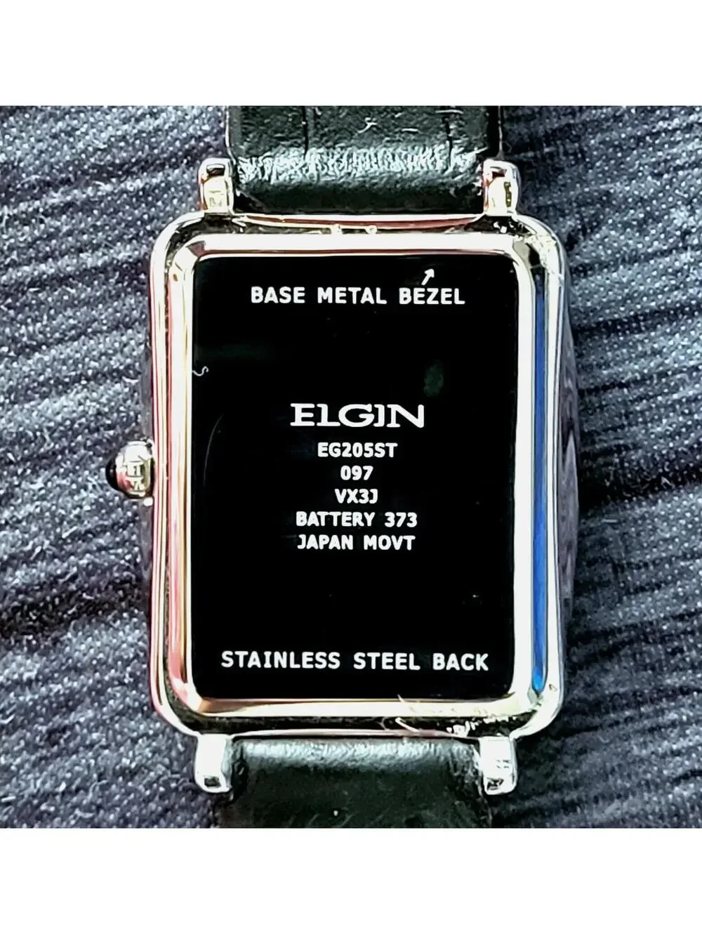Rare Vintage Elgin Pink Abalone Dial Gem Bezel Dress Watch